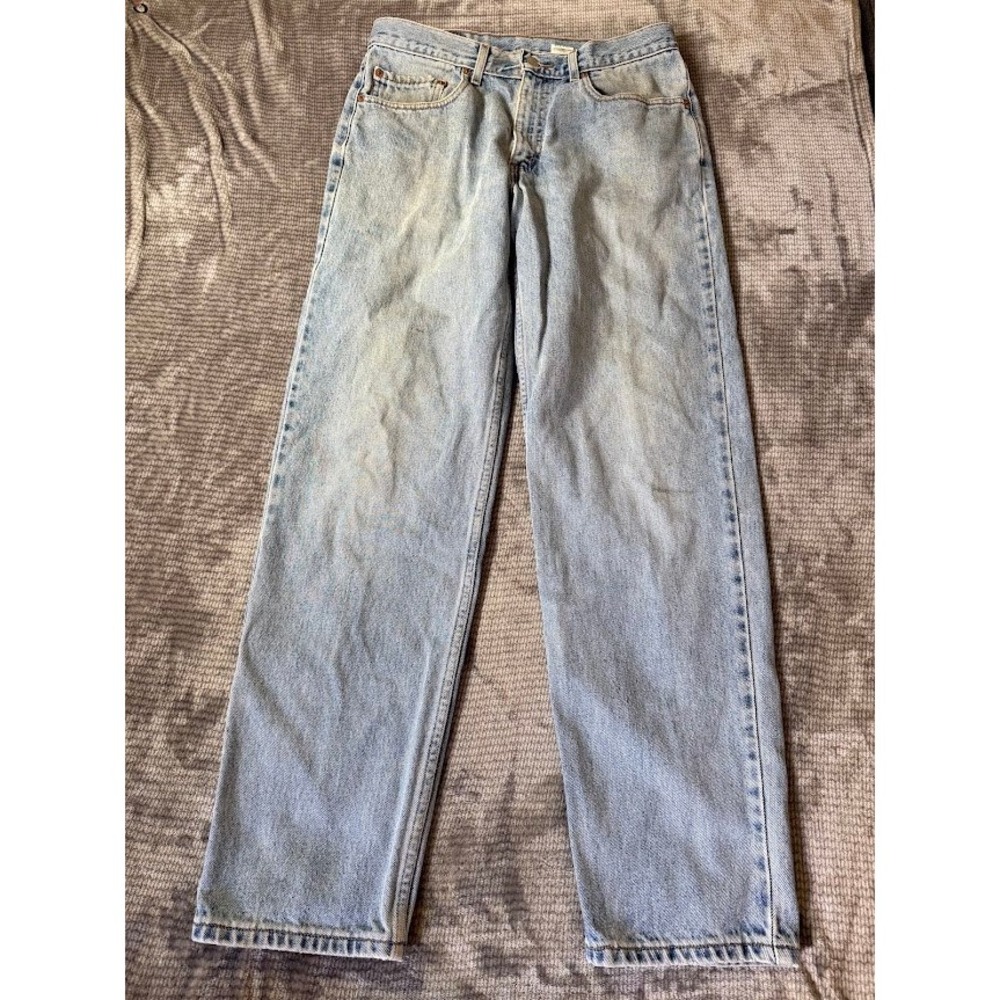 Vintage Levis 550 Relaxed Fit Tapered Leg Jeans Light Wash 33x31 Mens Denim